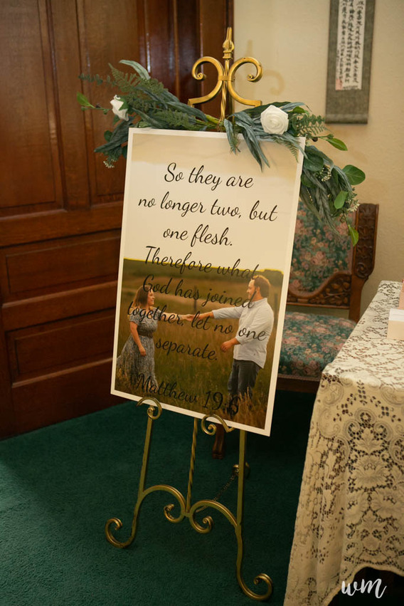 Wedding Mirror Sign + Easel